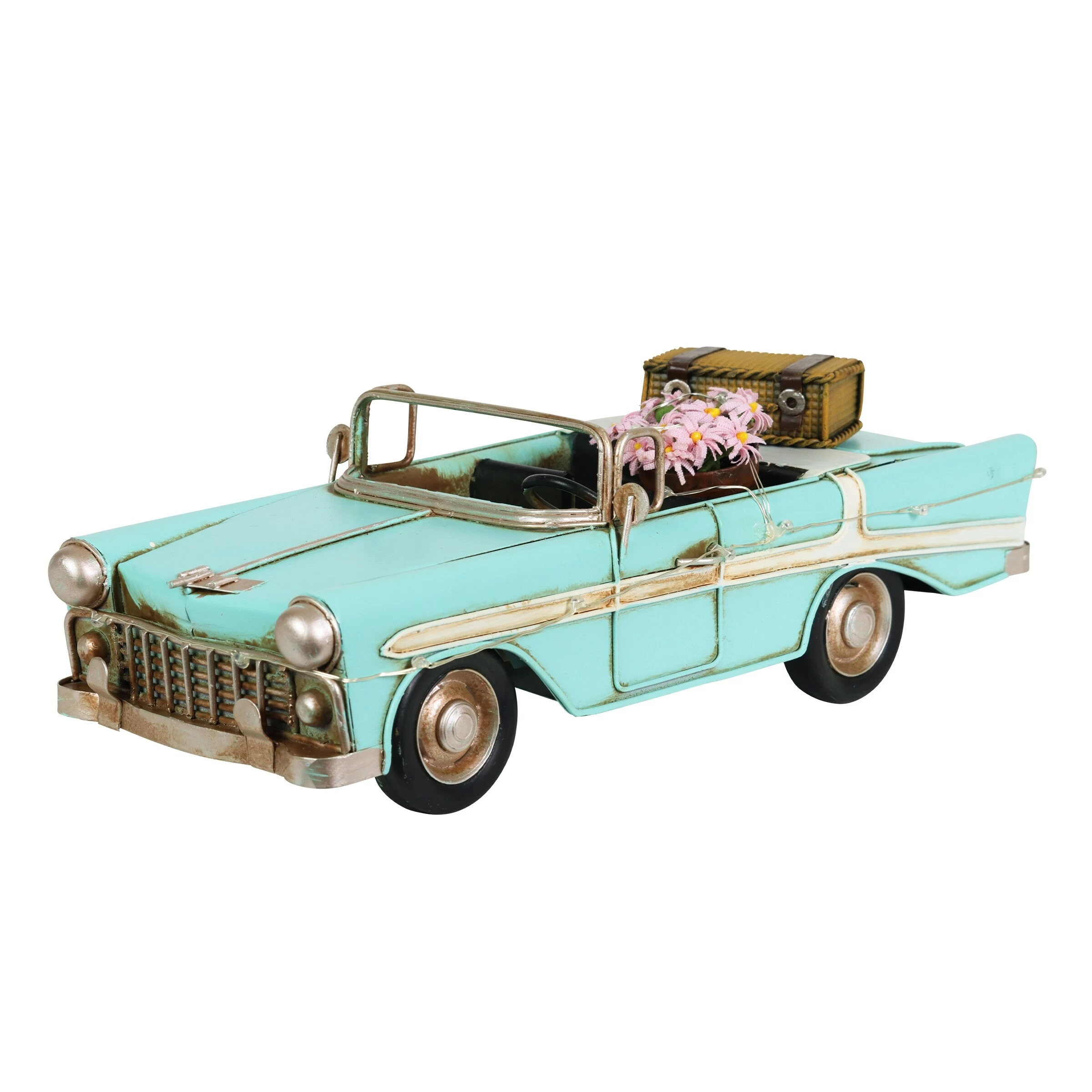 Hot Sale π₯° Outlet π Exhart Vintage Convertible Car LED Statue With A Battery Powered Timer, 10.5 By 4.5 X 4 Inches π π₯° - Image 2