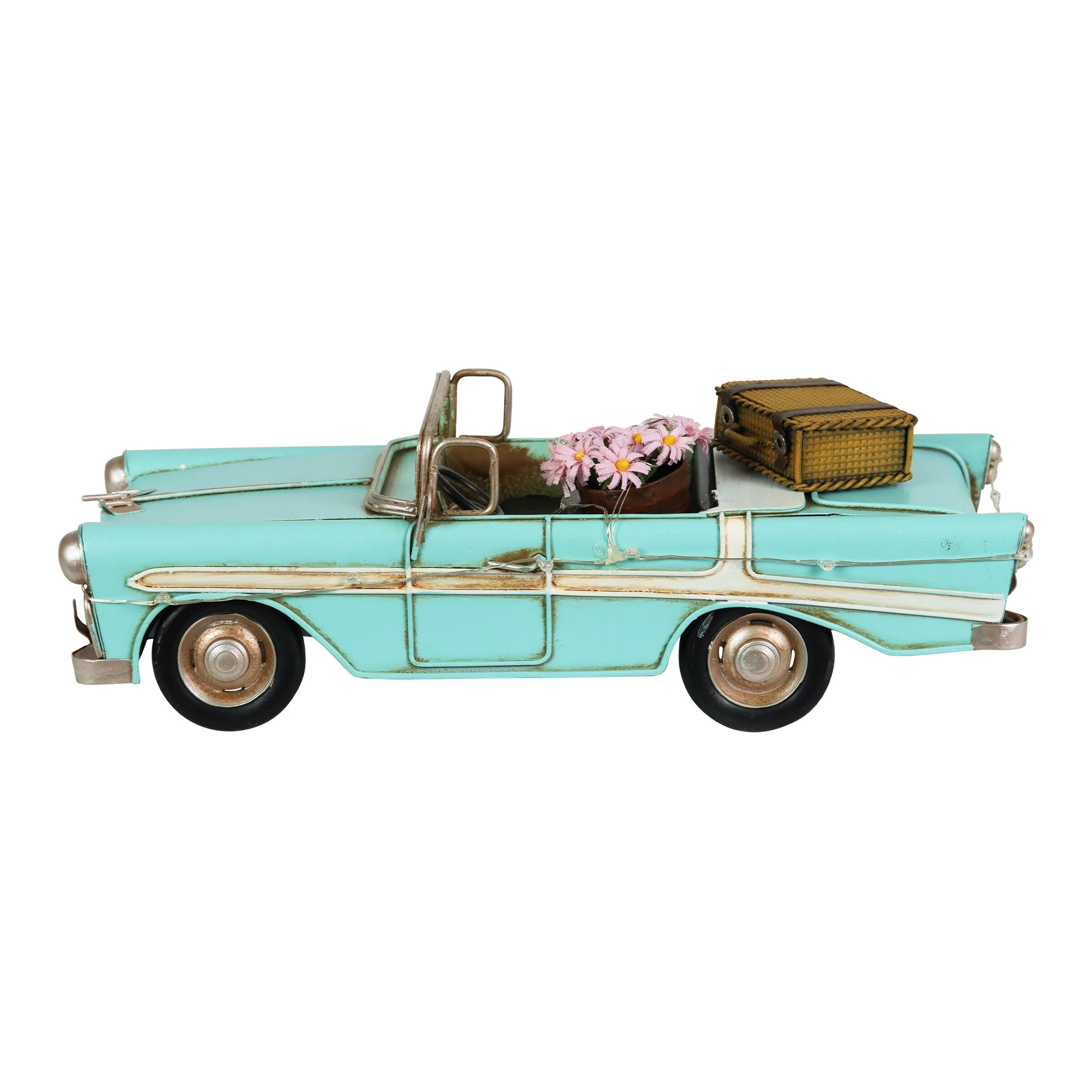 Hot Sale π₯° Outlet π Exhart Vintage Convertible Car LED Statue With A Battery Powered Timer, 10.5 By 4.5 X 4 Inches π π₯° - Image 3