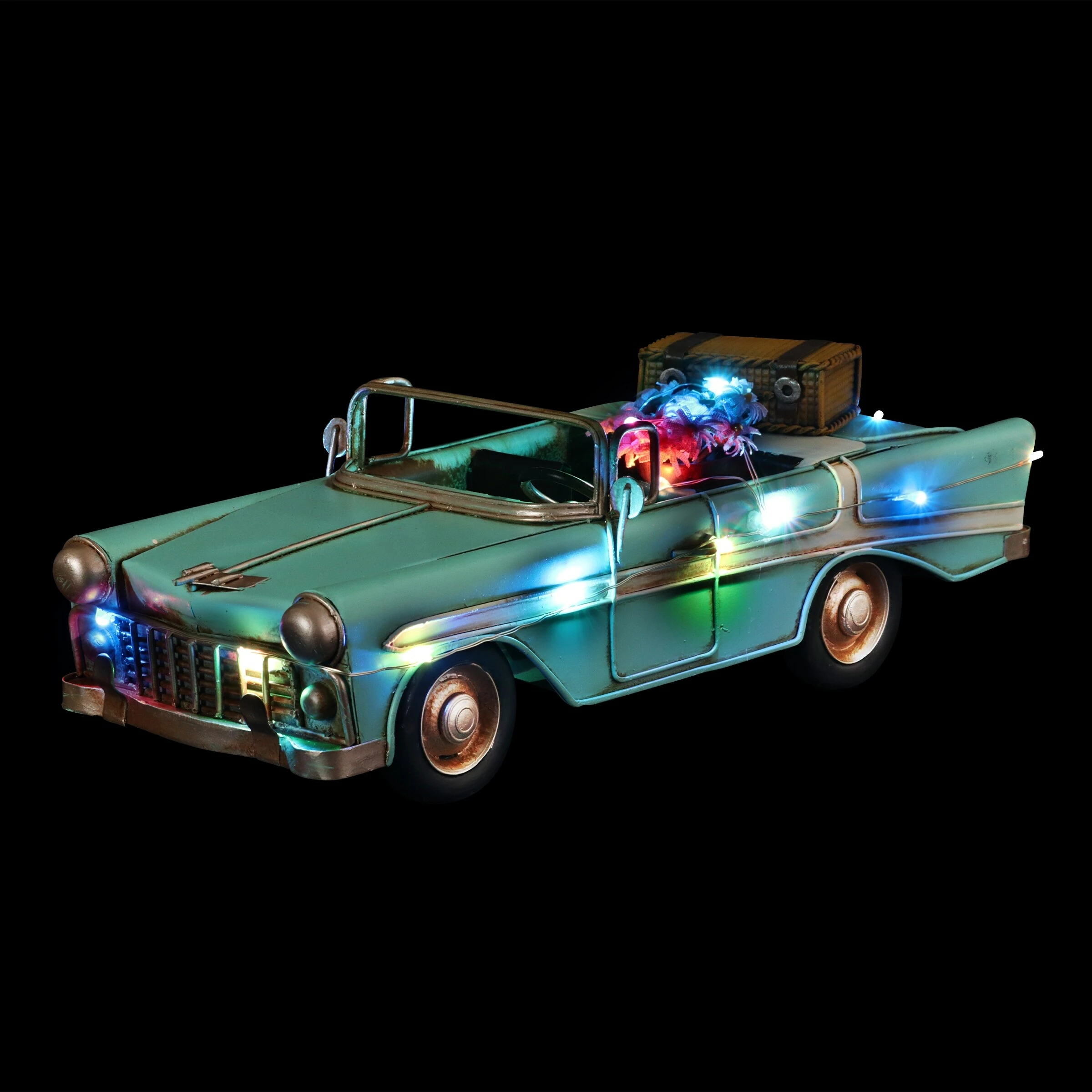 Hot Sale π₯° Outlet π Exhart Vintage Convertible Car LED Statue With A Battery Powered Timer, 10.5 By 4.5 X 4 Inches π π₯° - Image 5