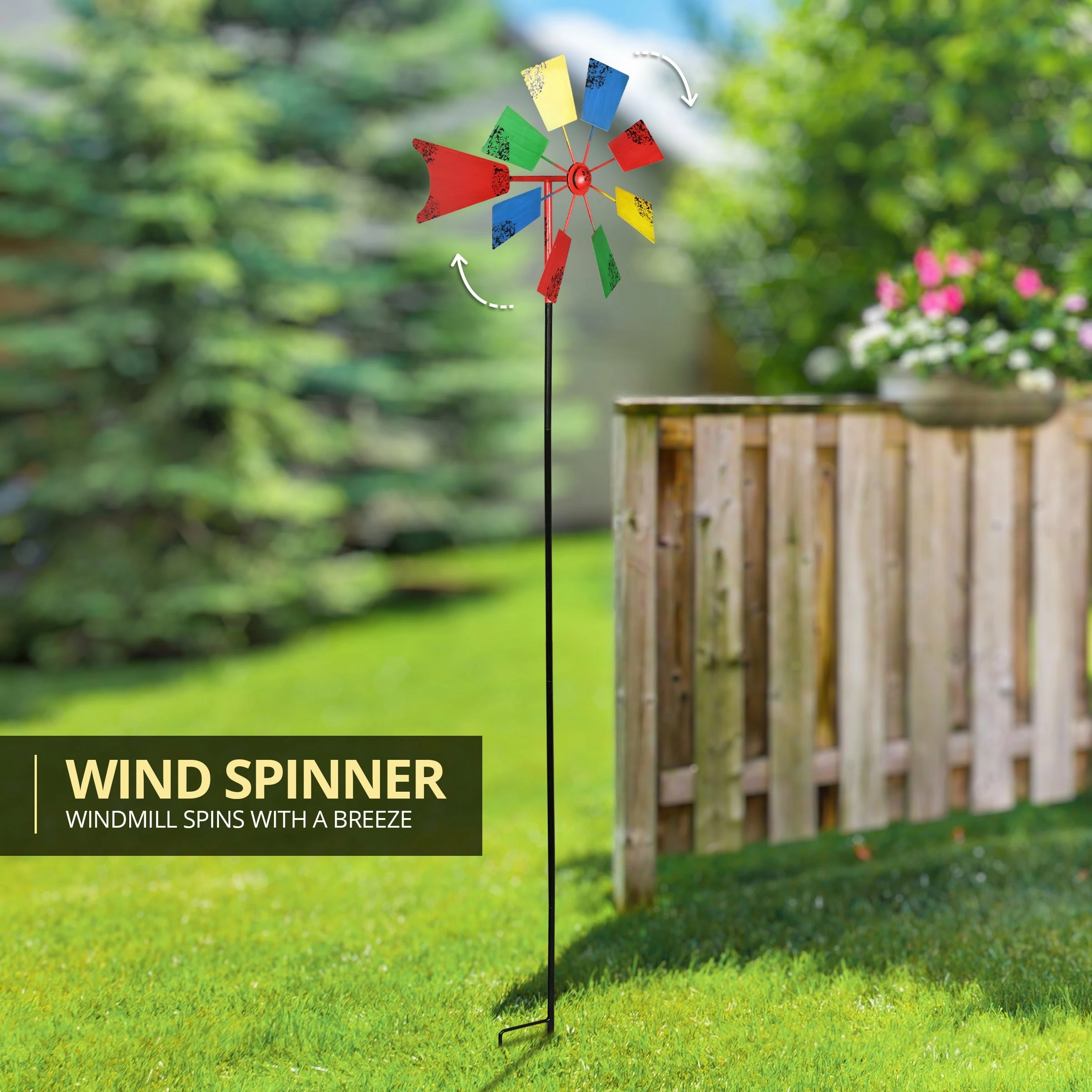Flash Sale βοΈ New βοΈ Exhart Vintage Windmill Spinner Garden Stake With Colorful Square Sails π βοΈ 11 Flash Sale βοΈ New βοΈ Exhart Vintage Windmill Spinner Garden Stake With Colorful Square Sails π βοΈ - Image 9