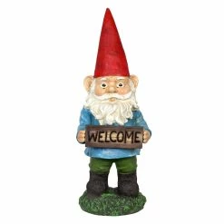 Outlet ✨ Flash Sale 👍 Exhart Welcome Sign Willis Gnome Statue, 13 Inch 🔥 😀