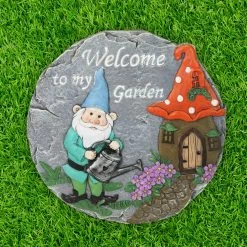 Cheap 🎉 Budget 🤩 Exhart Welcome To My Garden Gnome Stepping Stone, 10 X 11 Inches 😉 🎉