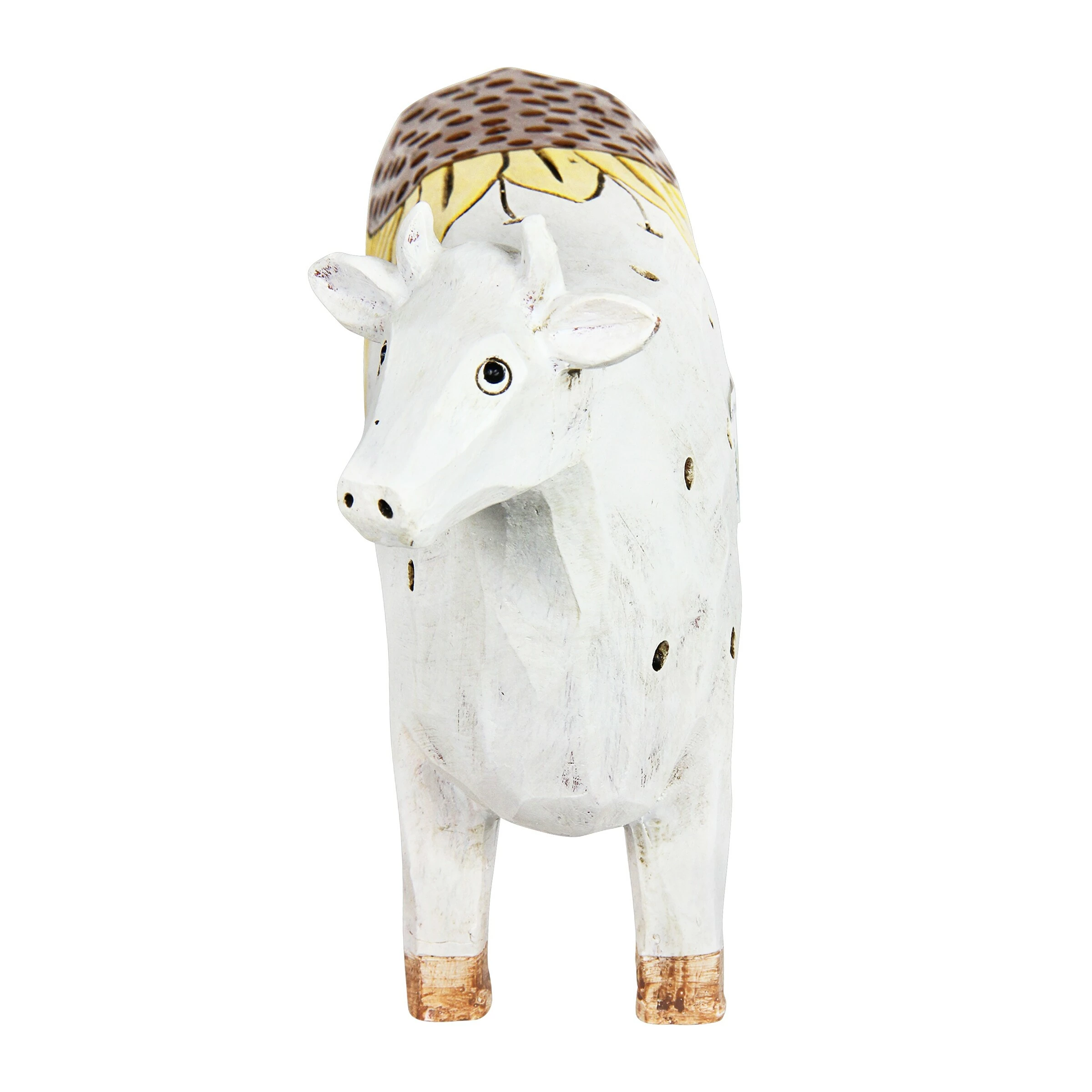 Wholesale β Best Pirce β Exhart White Cow With Sunflower Statue, 12.5 By 7 Inch π₯ π― - Image 7