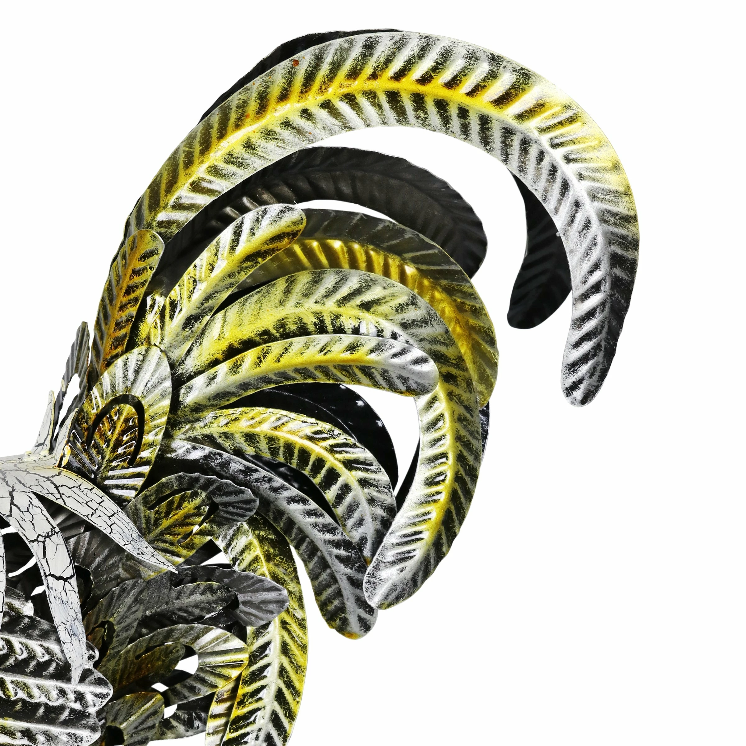 Outlet π Discount β¨ Exhart White And Gold Metal Rooster Garden Statue, 18 Inch π― β€οΈ - Image 6