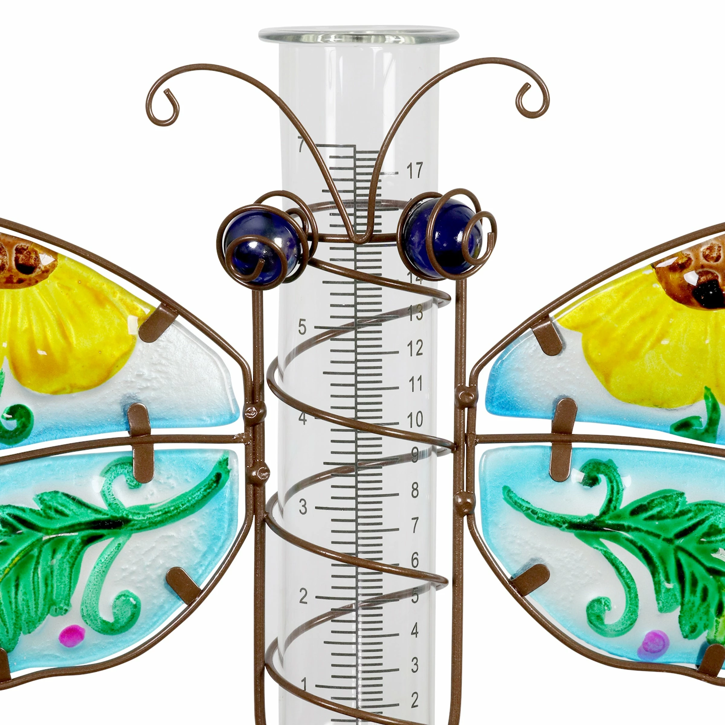 Best deal π New π Exhart Winged Insect Rain Gauge Garden Stake Hand Painted, Made Of Glass And Metal, 36 Inches Red π βοΈ - Image 11