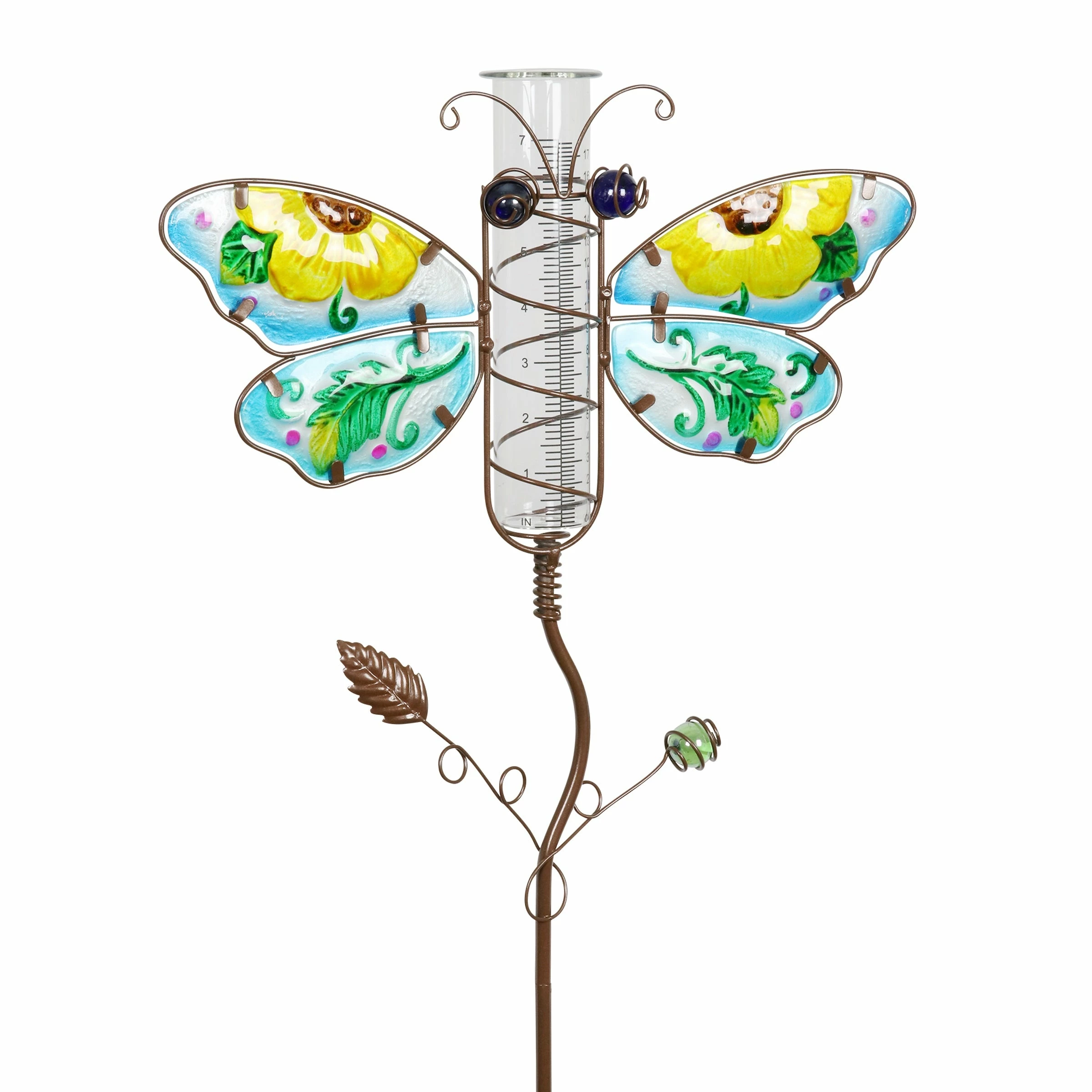 Best deal π New π Exhart Winged Insect Rain Gauge Garden Stake Hand Painted, Made Of Glass And Metal, 36 Inches Red π βοΈ - Image 14