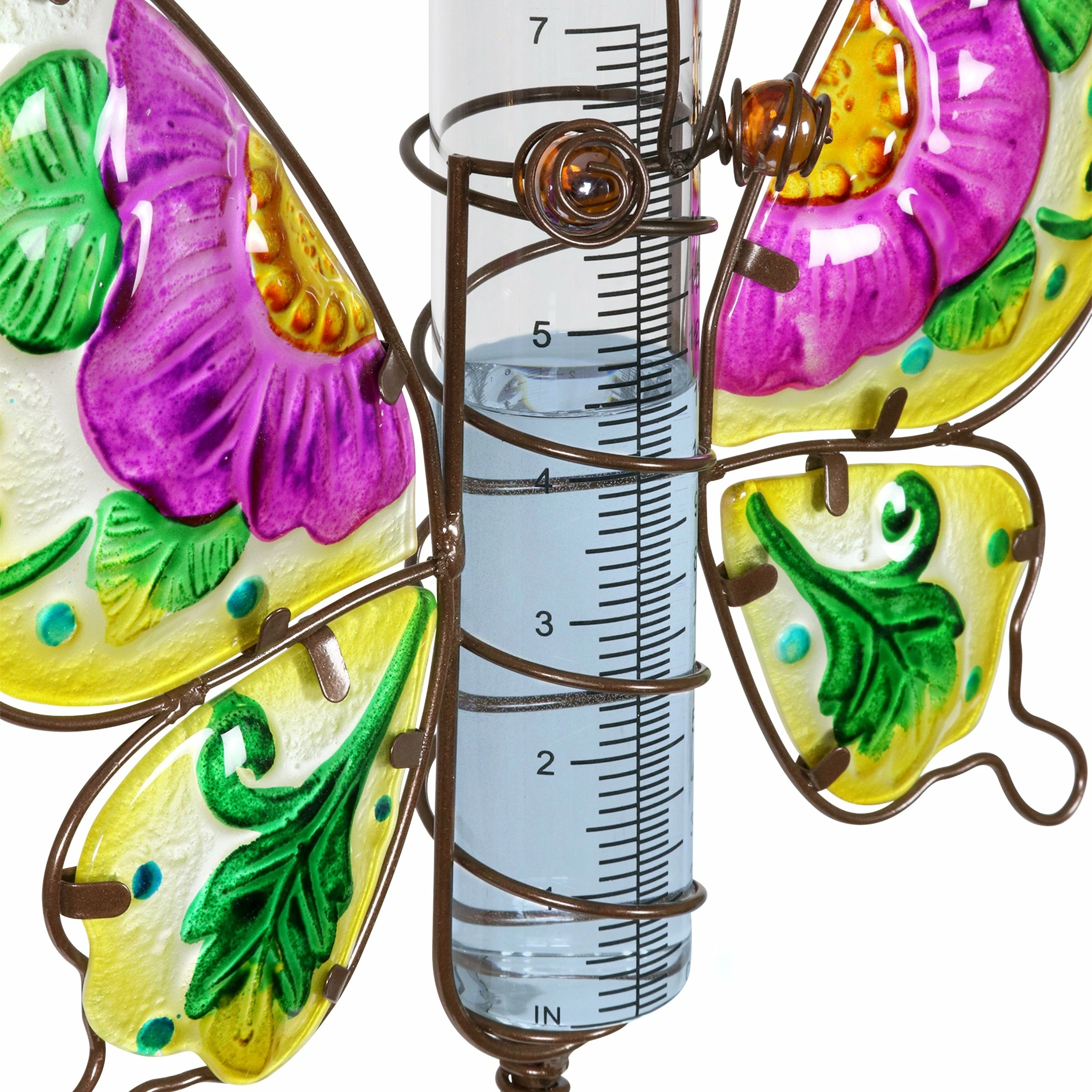 Best deal π New π Exhart Winged Insect Rain Gauge Garden Stake Hand Painted, Made Of Glass And Metal, 36 Inches Red π βοΈ - Image 4