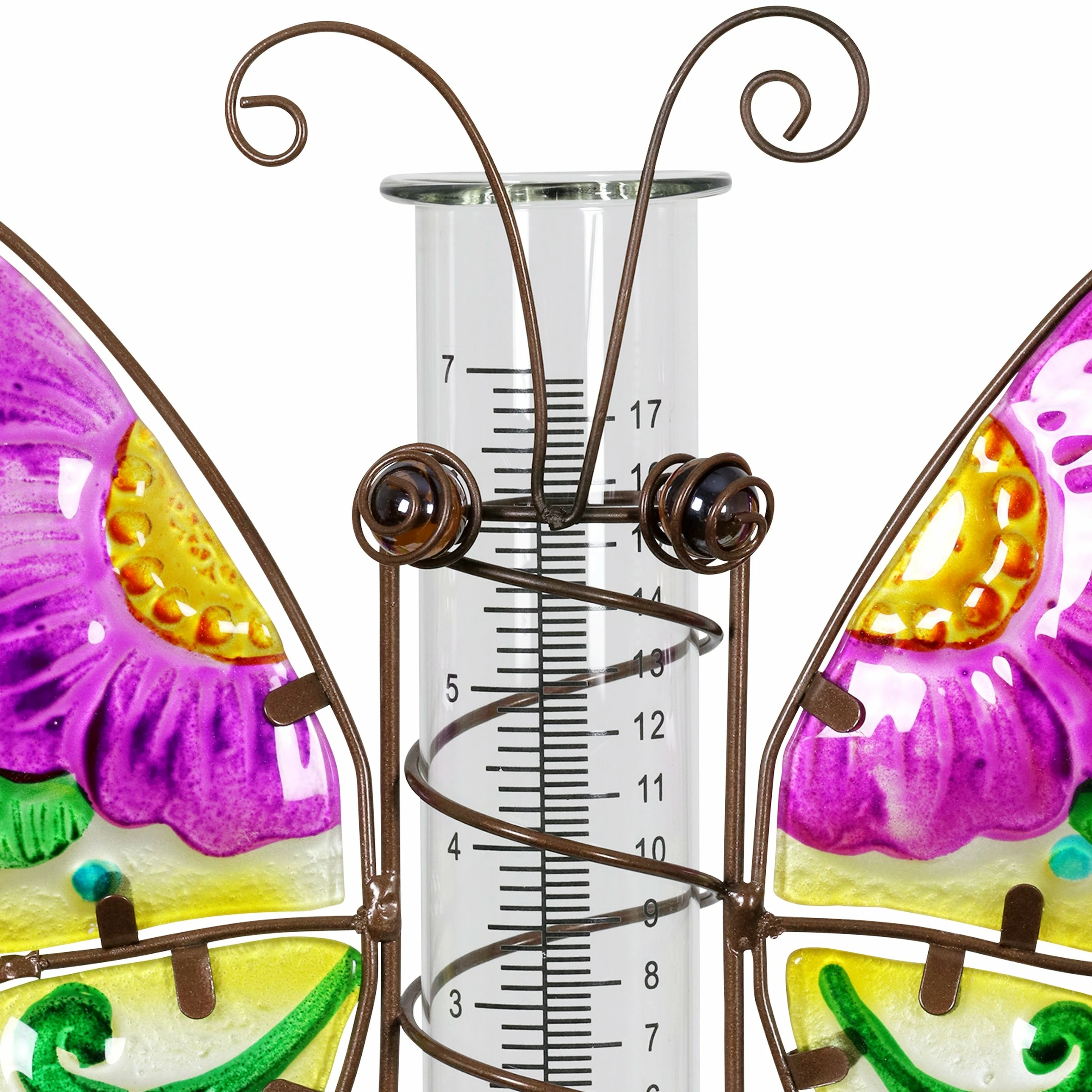 Best deal π New π Exhart Winged Insect Rain Gauge Garden Stake Hand Painted, Made Of Glass And Metal, 36 Inches Red π βοΈ - Image 5