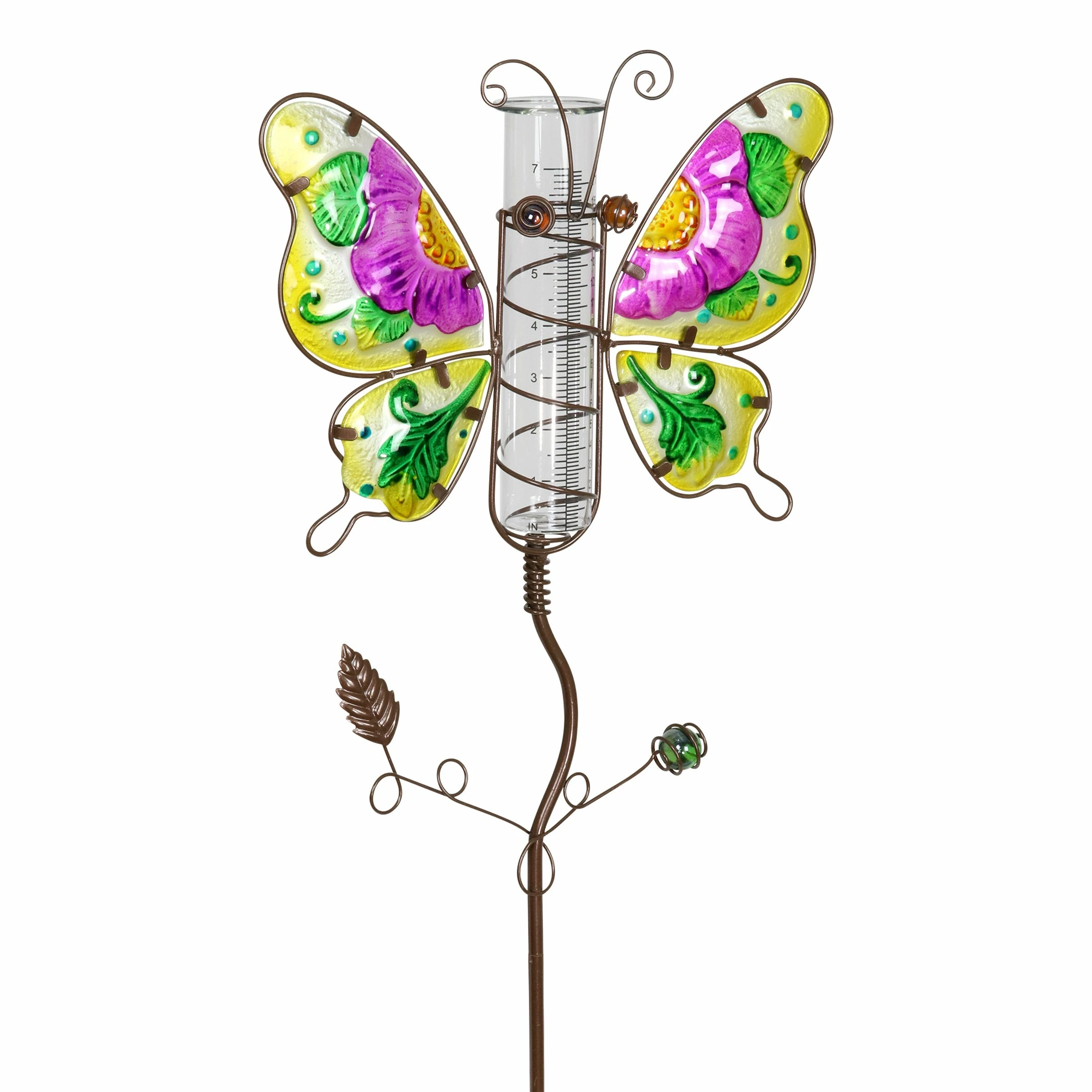 Best deal π New π Exhart Winged Insect Rain Gauge Garden Stake Hand Painted, Made Of Glass And Metal, 36 Inches Red π βοΈ - Image 7