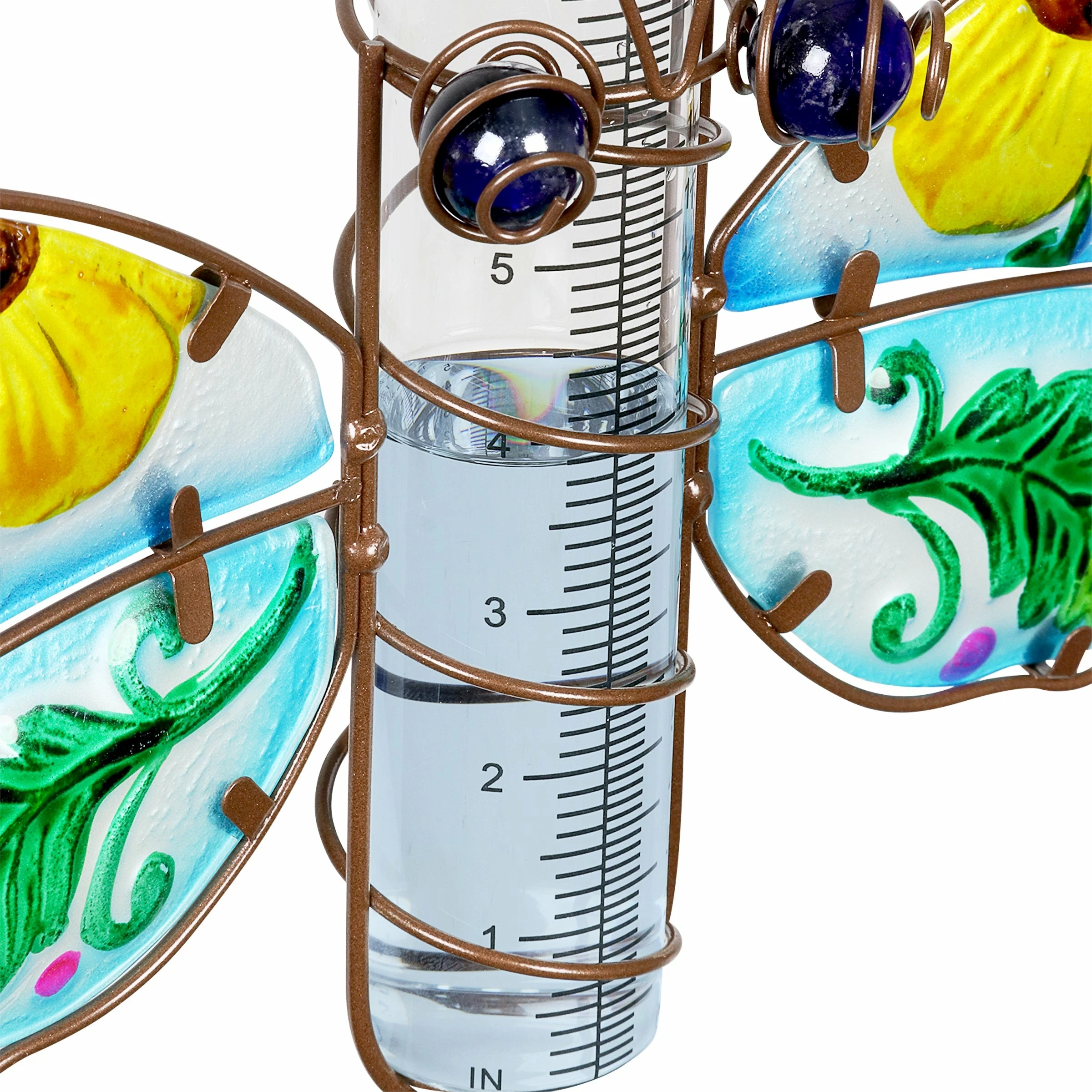 Best deal π New π Exhart Winged Insect Rain Gauge Garden Stake Hand Painted, Made Of Glass And Metal, 36 Inches Red π βοΈ - Image 10