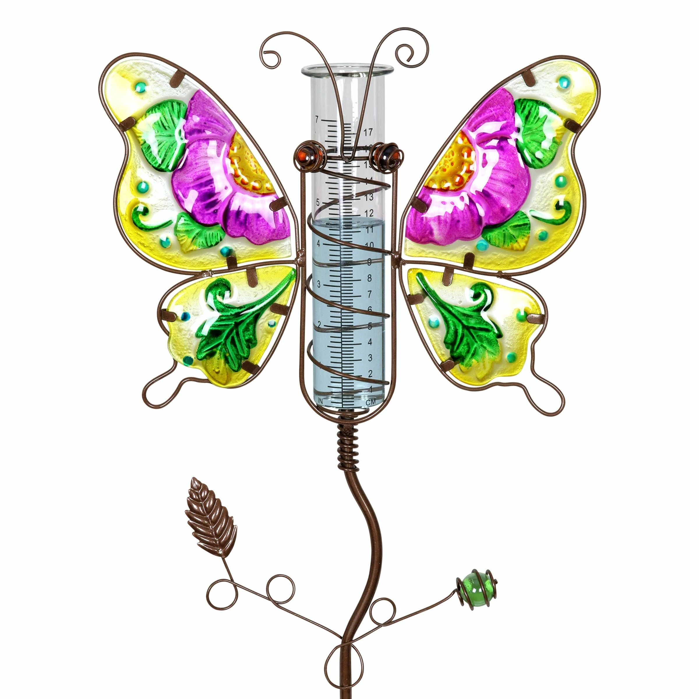 Best deal π New π Exhart Winged Insect Rain Gauge Garden Stake Hand Painted, Made Of Glass And Metal, 36 Inches Red π βοΈ