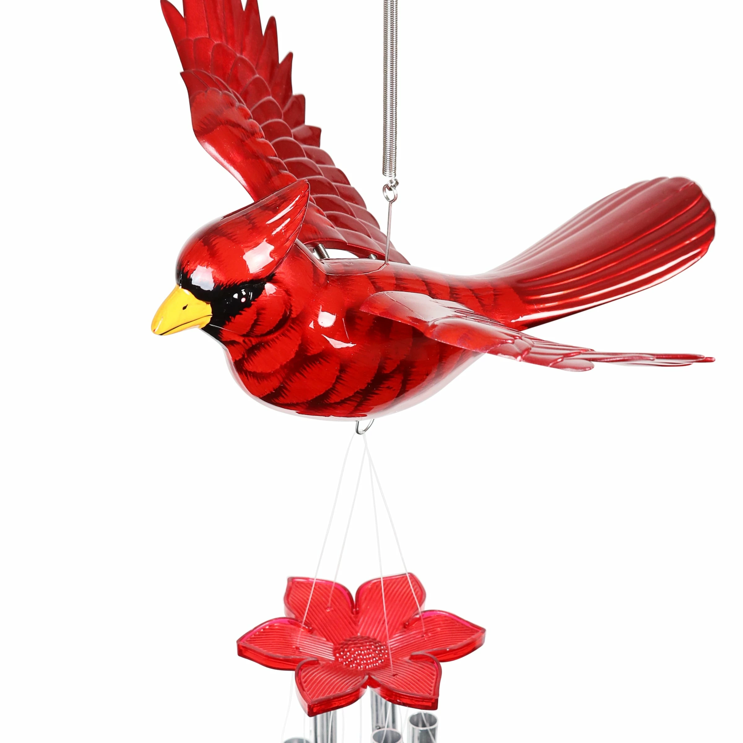 Best Pirce β€οΈ Hot Sale π Exhart Red Cardinal Fluttering Wings Wind Chime - 12.5" X 10.0" X 24.0" βοΈ β - Image 3